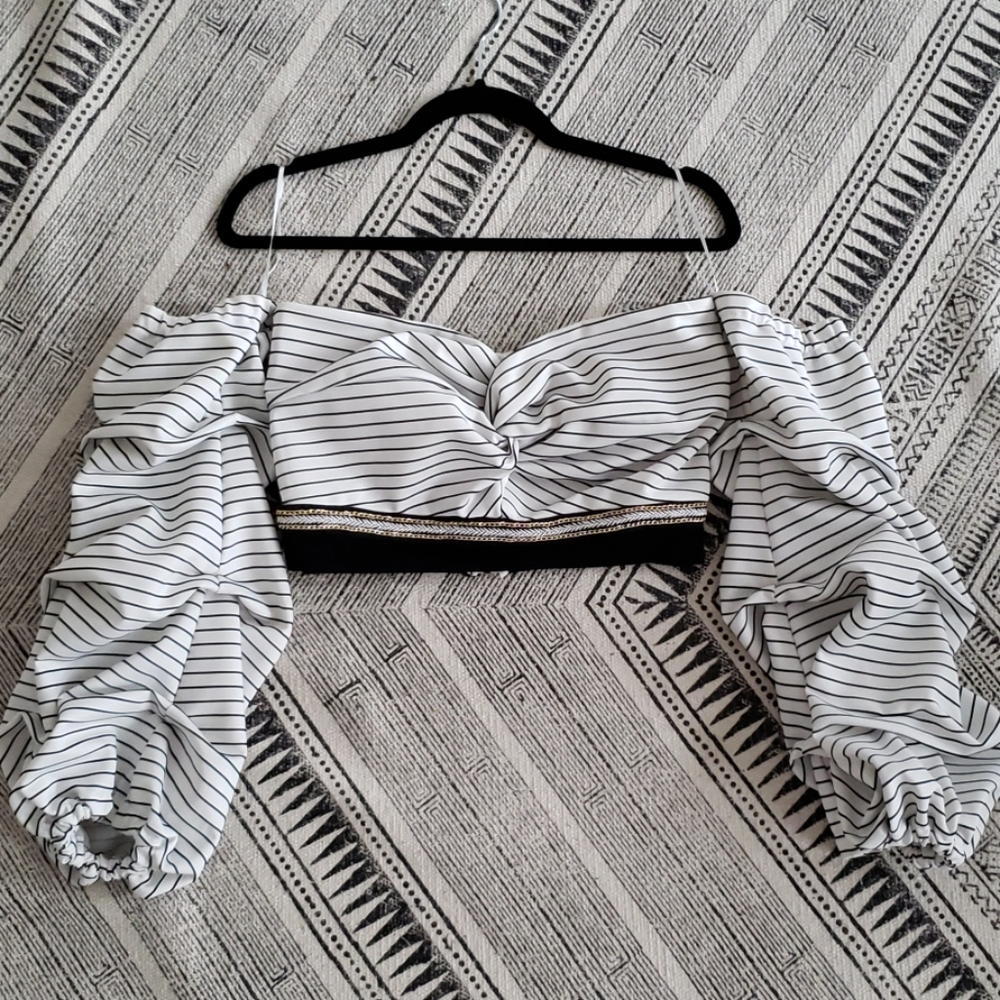 River Island Going Out Off the Should Top Black